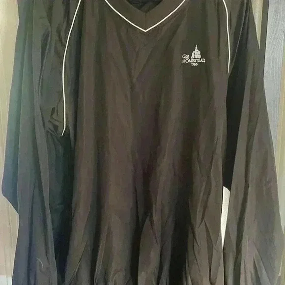 FJ  Foot Joy‎ Pullover Windbreaker Black VNeck Homestead Resort  XXL - Picture 3 of 9